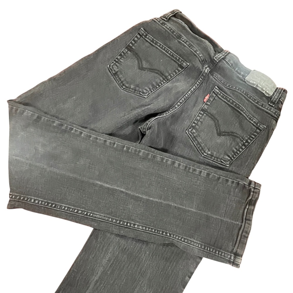 Levi's 511 Slim Jeans Kids Size 18 Tag 29x31 Meas 29x28.5 Black Performance Flaw